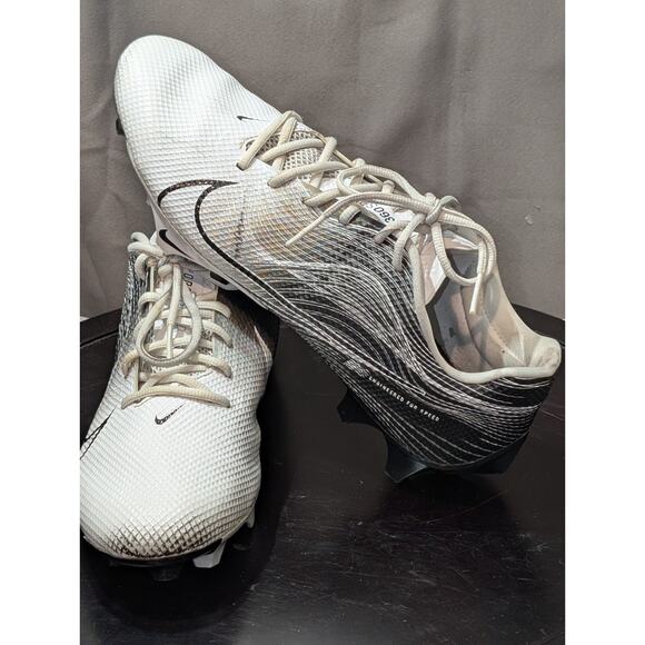 Nike Vapor Mens 12 White Black Edge Speed 360 Football Cleats CD0082-014 main image 4